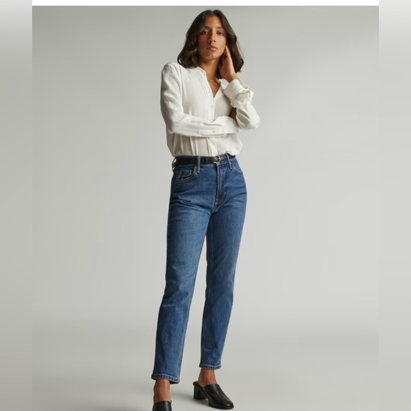 NWT Everlane The Original Cheeky Jean Straight Denim Crop Cavia Wash SZ 23
